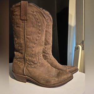 Leather Cowboy Cowgirl Boots Size 7